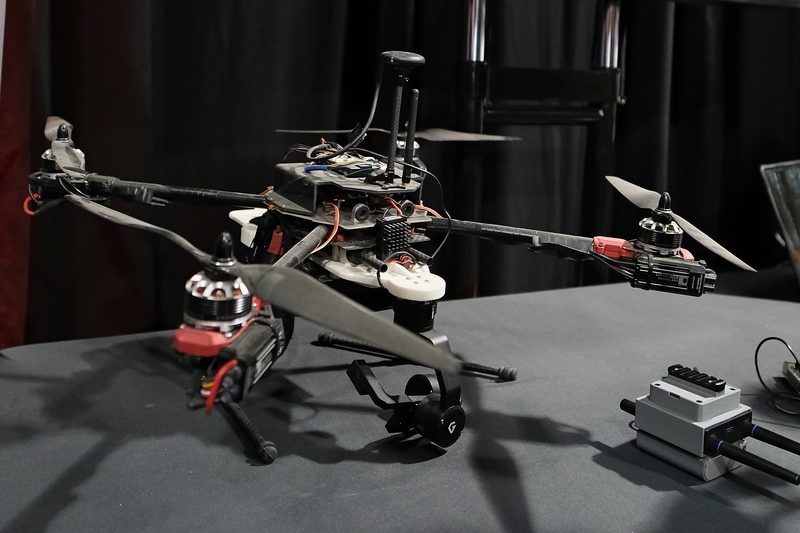 A drone on the demo floor