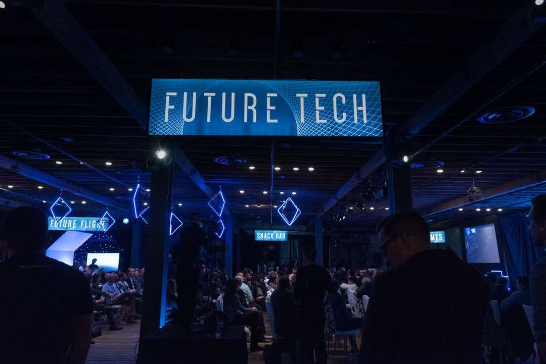 The main hall at SparkCognition’s first Time Machine, held in Austin, Texas on December 13 and 14, 2017.