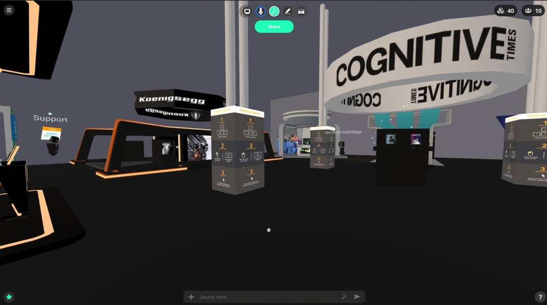COVID denied us the ability to create a physical venue, so the team at SparkCognition constructed a multi-user, online virtual venue in 3D!