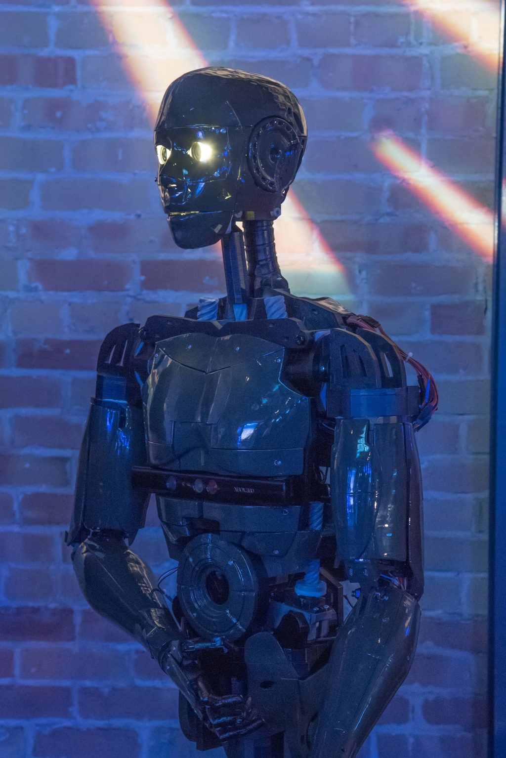 SparkCognition Labs Alexander humanoid robot prototype with SparkCognition’s Natural Language Processing technology integrated. Alexander is a test-bed to evaluate our developing Visual AI and natural language understanding capabilities.