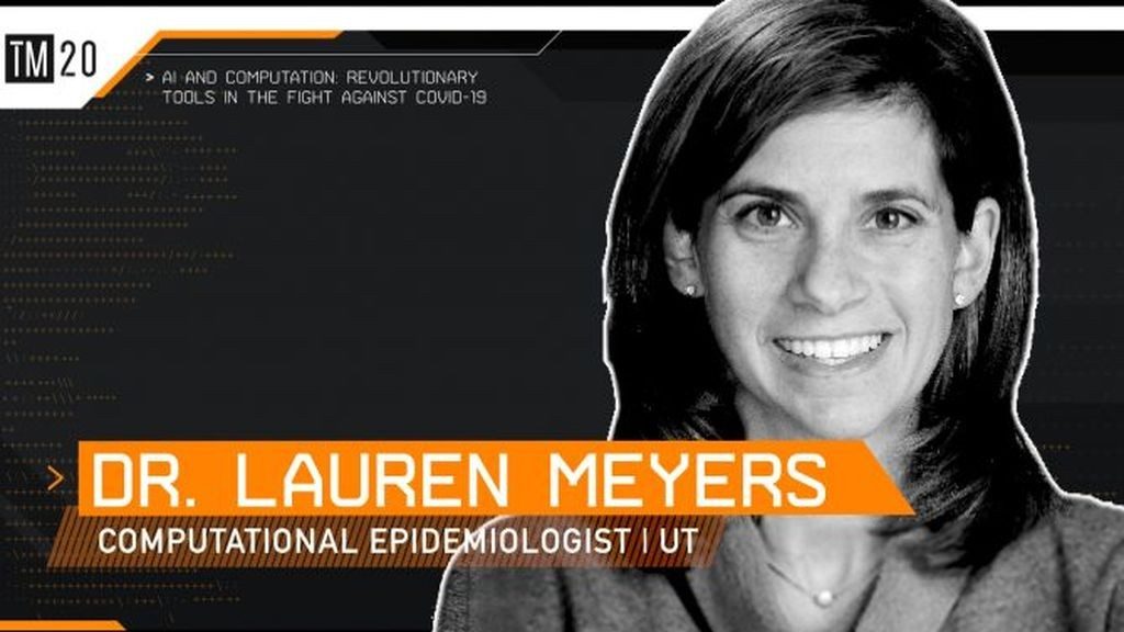 Dr. Lauren Myers explained how data science was impacting epidemiology and how the spread of infection could be modeled using AI approaches.